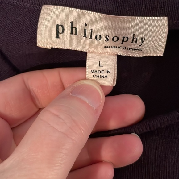 Philosophy Cashmere Blend Plum Dress XL - Picture 7 of 10